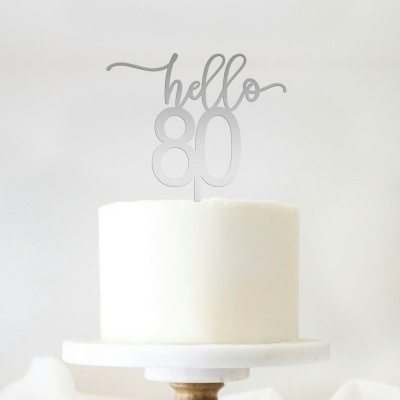 Topo Bolo Hello 80 Acrilico