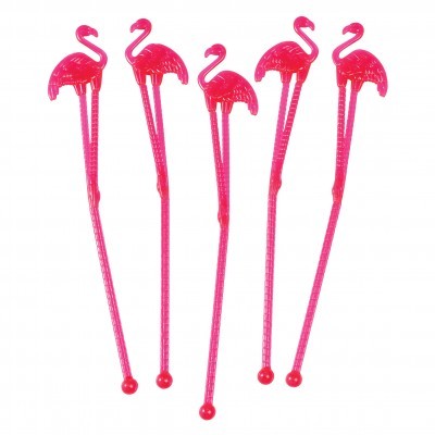 Palitos Flamingos Rosa Altos