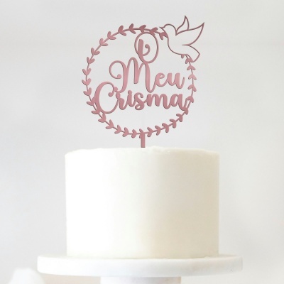 Topo Bolo O meu Crisma