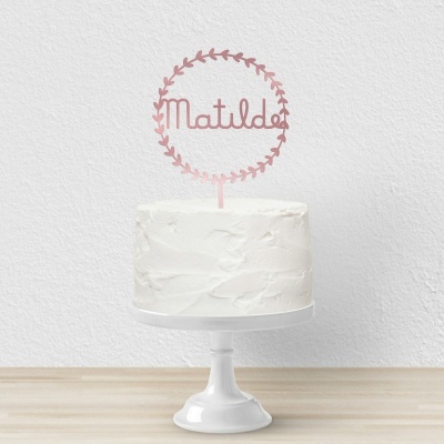 Topo Bolo Nome Com Moldura