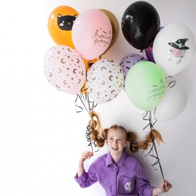 Conj. 4 Balões Halloween Bruxa