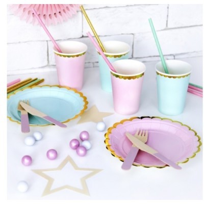 Copos Azul e Dourado