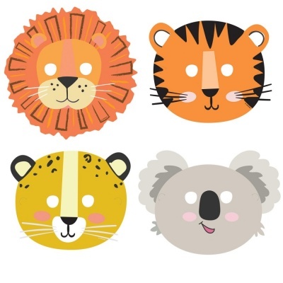 Máscaras Animais Selva Wild