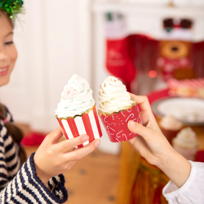 Copinhos Papel Natal Riscas e Canas