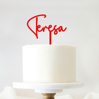 Topo Bolo Acrilico Letra 1