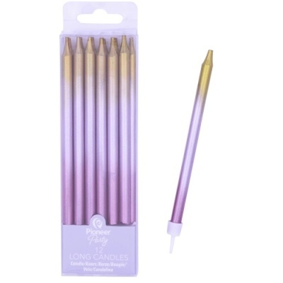 Conj. Velas Altas Ombré Rosa