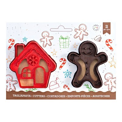 Conj. 2 Cortadores Casa e Boneco de Gengibre