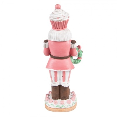 Figura Quebra-Nozes Rosa 24cm