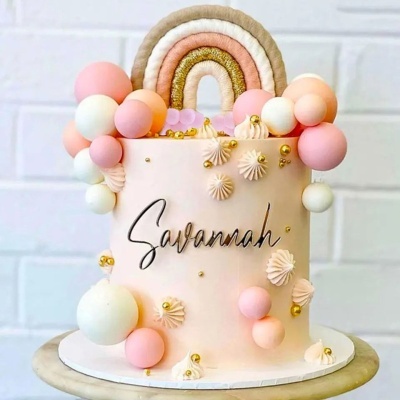 Toppers Bolas Rosa Claro - conj.20