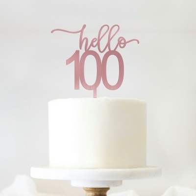 Topo Bolo Hello 100 Acrilico