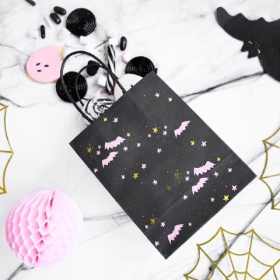 Saco de Papel Halloween Morcegos