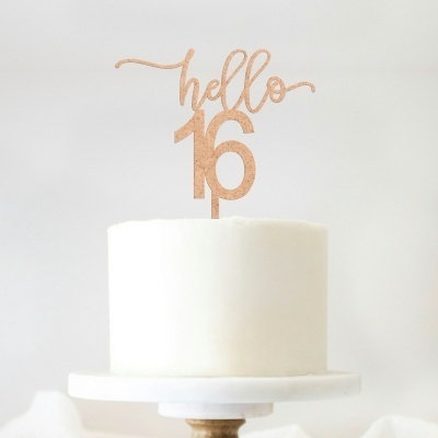 Topo Bolo Hello Idade MDF