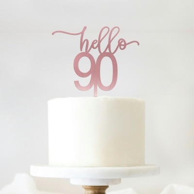 Topo Bolo Hello 90 Acrilico