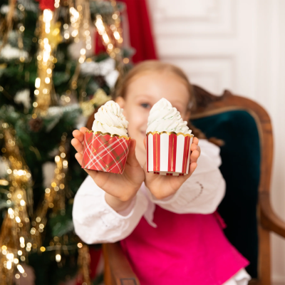 Copinhos Papel Natal Xadrez