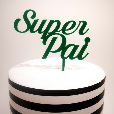 Topo Bolo Super Pai Verde