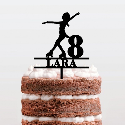 Topo Bolo Patinagem Nome e Idade