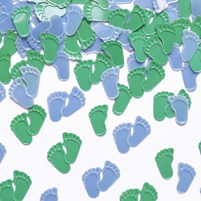 Confetis Pézinhos Verde e Azul