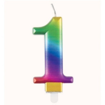 Vela Número Grande Colorida