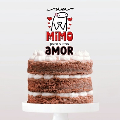 Topo Bolo Simples Um mimo para o meu amor Mulher