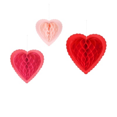 Decoração Corações de Papel