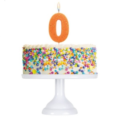 Vela Número Fluorescente 0