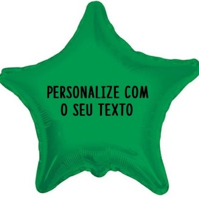 Balão + Texto Estrela Verde