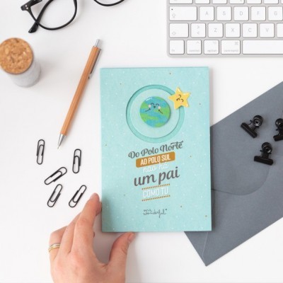 Postal - DO POLO NORTE AO POLO SUL NÃO HÁ UM PAI COMO TU