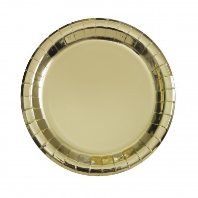 Pratos Dourados Metálico Lisos Pequenos
