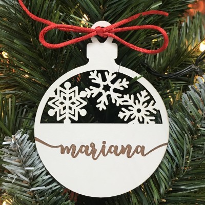 Bola Natal Gravada MDF