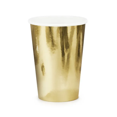 Copos Dourado Metálico Lisos