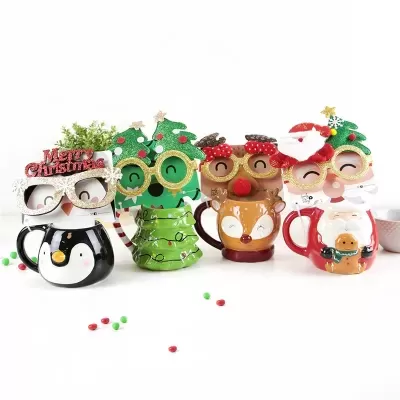 Caneca de Natal Arvore de Natal + Óculos