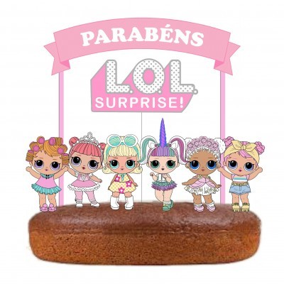 Topo Bolo LOL Pastel