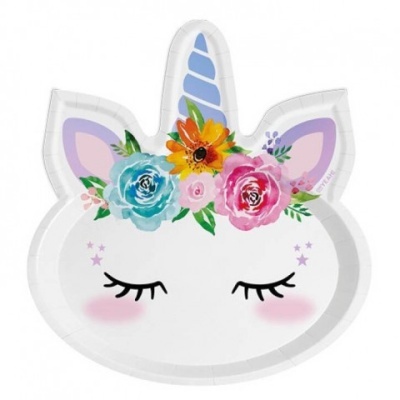 Pratos Unicórnio Cabeça