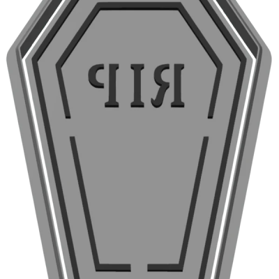 Cortador c/ Carimbo Caixão RIP