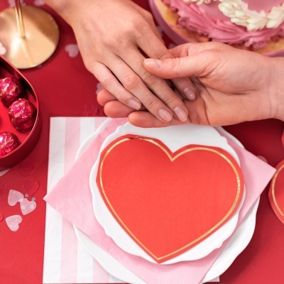 Guardanapos Coração Vermelho