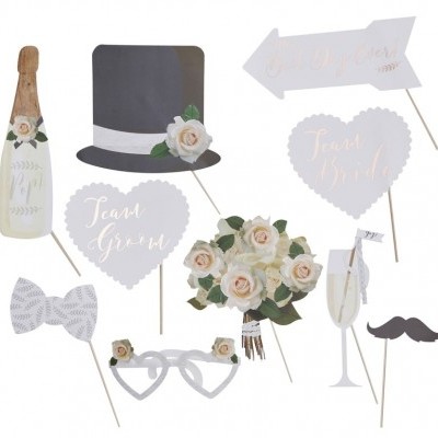 Adereços Fotografias Casamento Branco