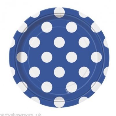 Pratos Azul Escuro Bolas Pequenos