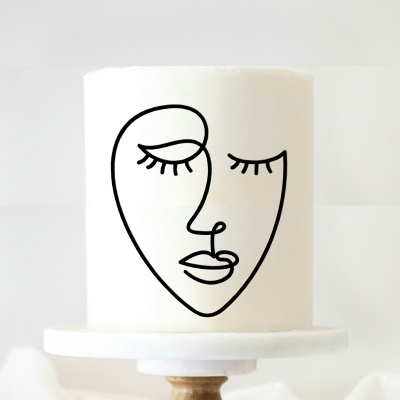 Aplicação para Bolo Rosto 1