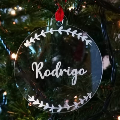 Bola Natal Gravada Transparente