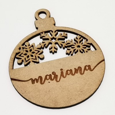 Bola Natal Gravada MDF