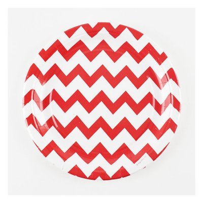 Pratos Vermelho Chevron
