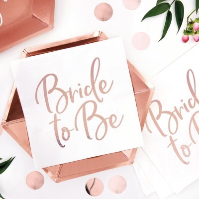 Guardanapos Bride to Be Rose Gold
