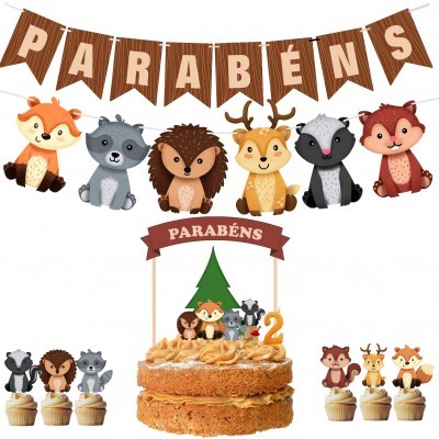 Kit Festa Animais do Bosque