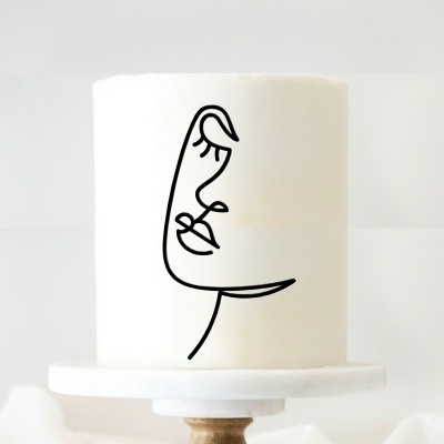 Aplicação para Bolo Rosto 4