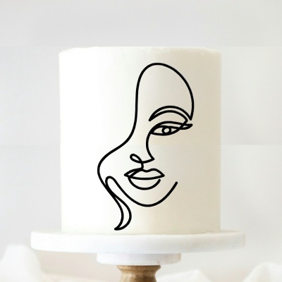 Aplicação para Bolo Rosto 3