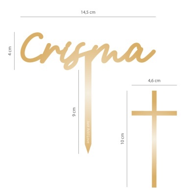 Topo Bolo Crisma + Cruz