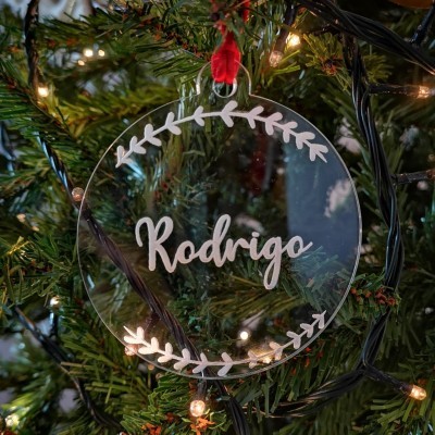 Bola Natal Gravada Transparente