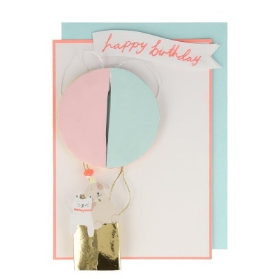 Postal Balão Happy Birthday