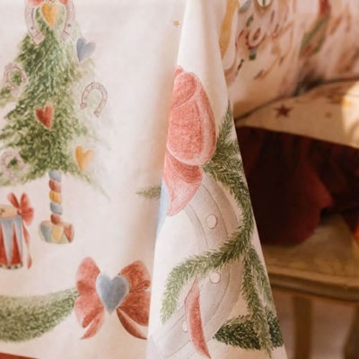 Toalha Carrossel de Natal 160x320cm