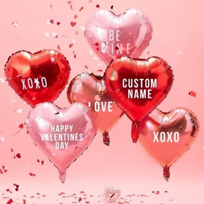 Balão + Texto Coração Rosa Claro